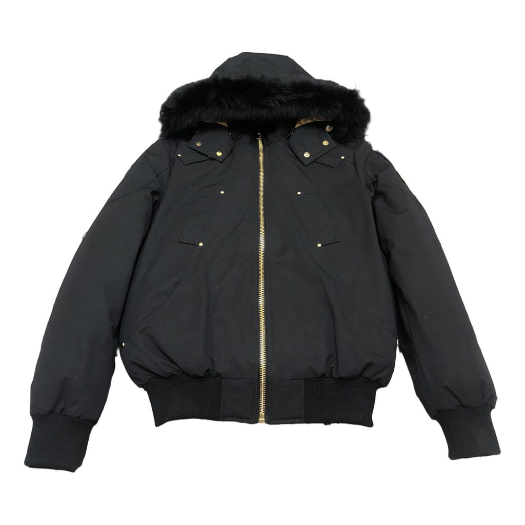 Moose Knuckles Gold Ballistic Fur-Trim Bomber | Black | Canadian Down