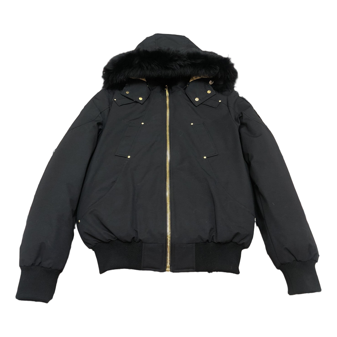 Moose Knuckles Gold Ballistic Fur-Trim Bomber | Black | Canadian Down