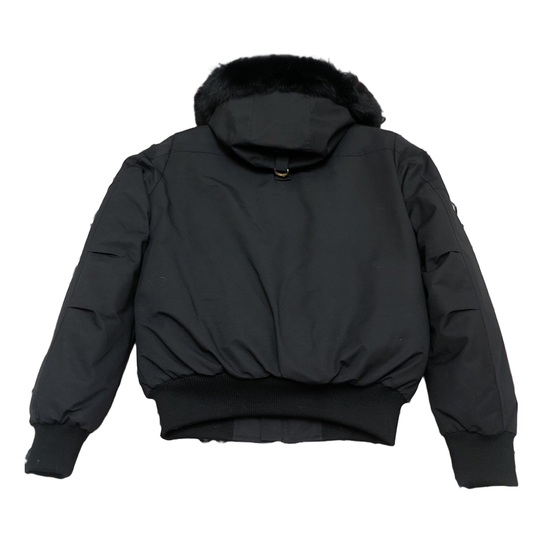 Moose Knuckles Gold Ballistic Fur-Trim Bomber | Black | Canadian Down