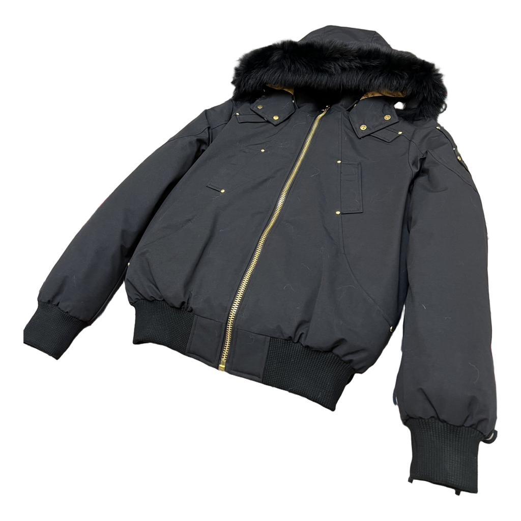 Moose Knuckles Gold Ballistic Fur-Trim Bomber | Black | Canadian Down