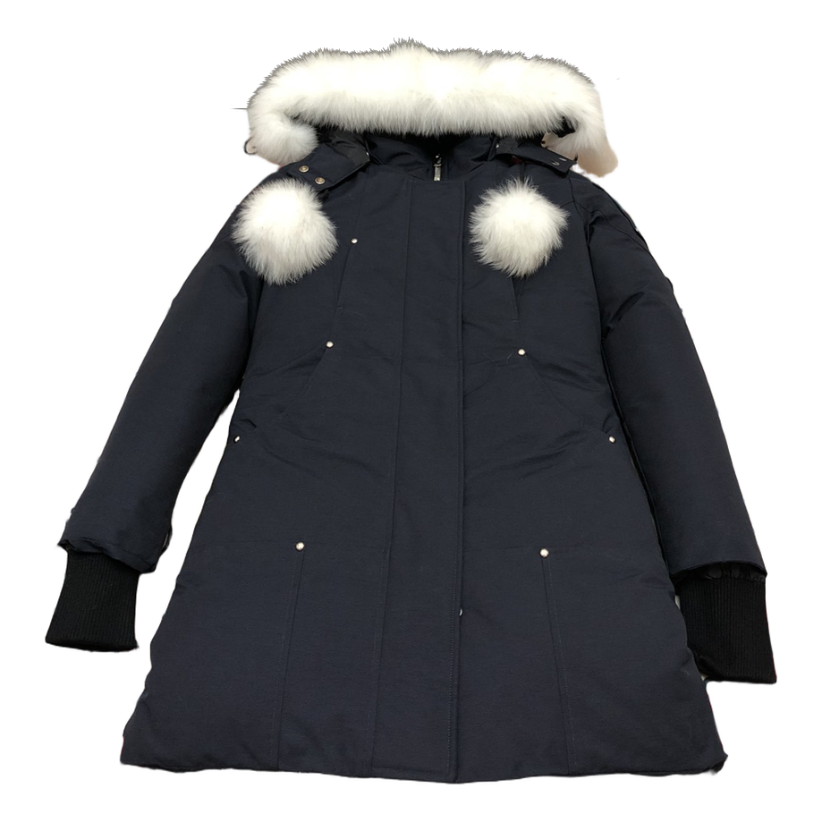 Moose Knuckles Stirling Pom-Pom Parka | Navy | Canadian Down
