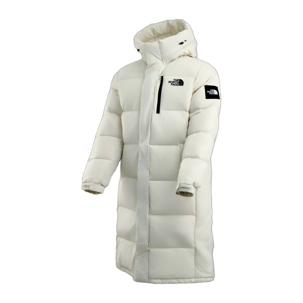 The North Face Color-Block Long Down Coat | White | Down Insulated