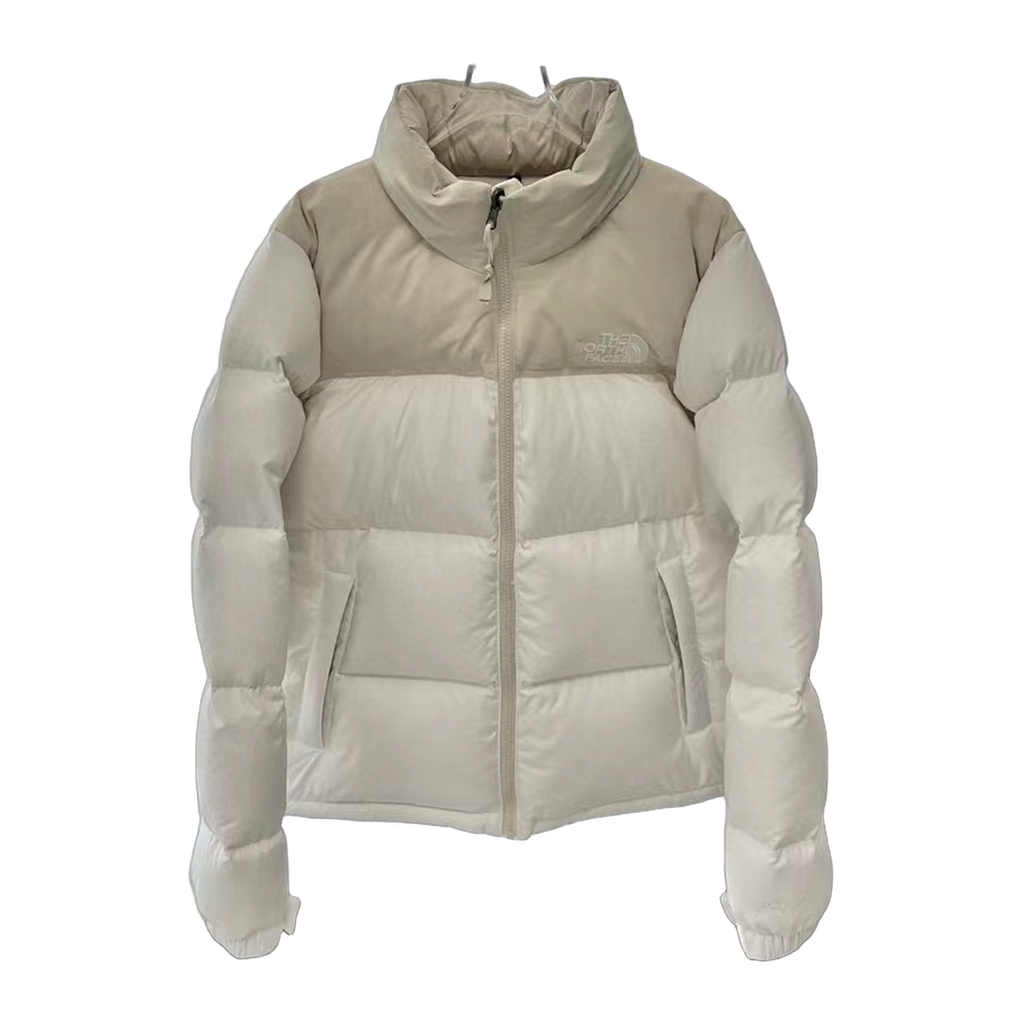 The North Face Stand-Collar Cropped Puffer Jacket | Cream